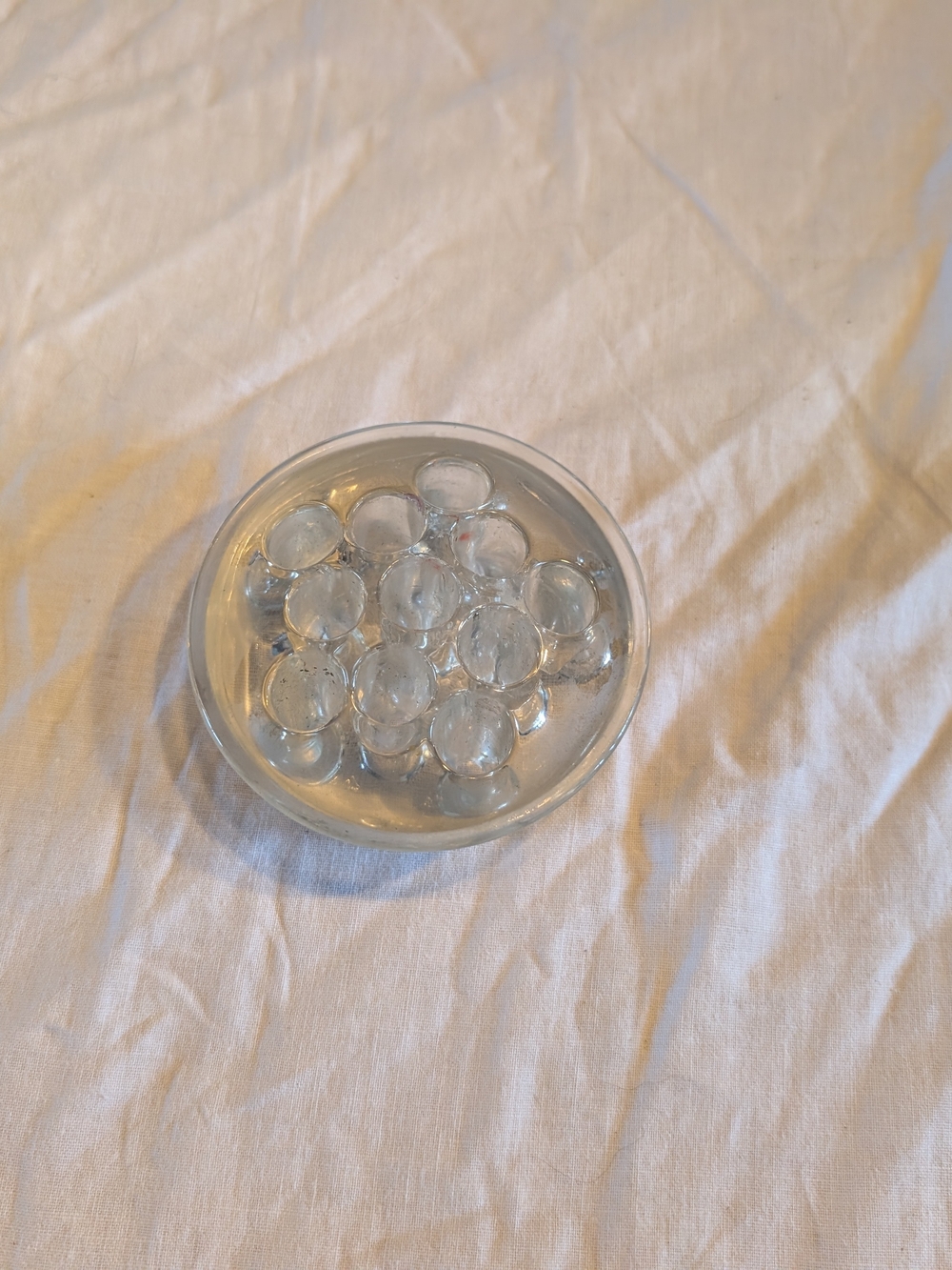 2/30$ Vintage Clear Glass flower frog